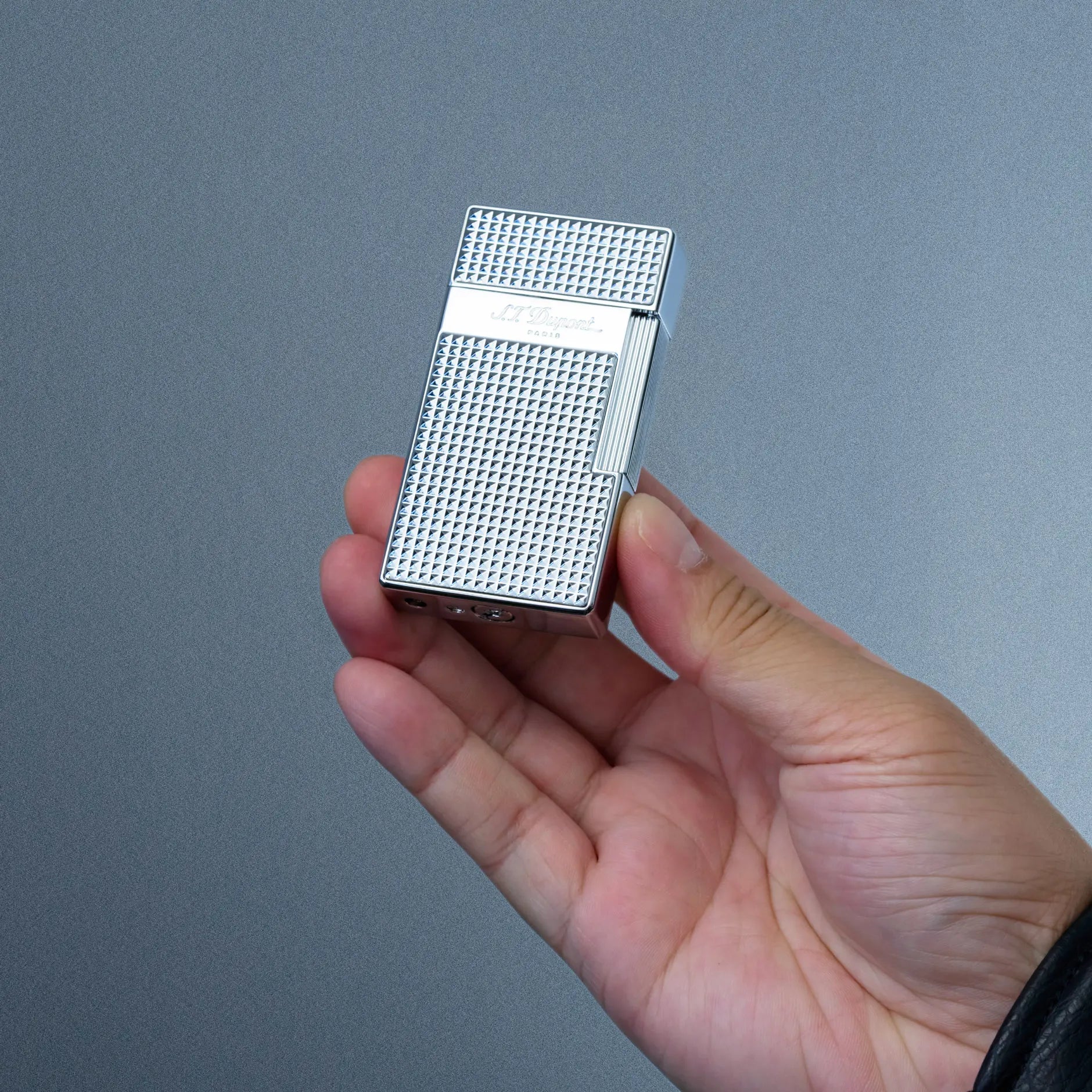 S.T. Dupont Chrome Biggy & Cigars Set