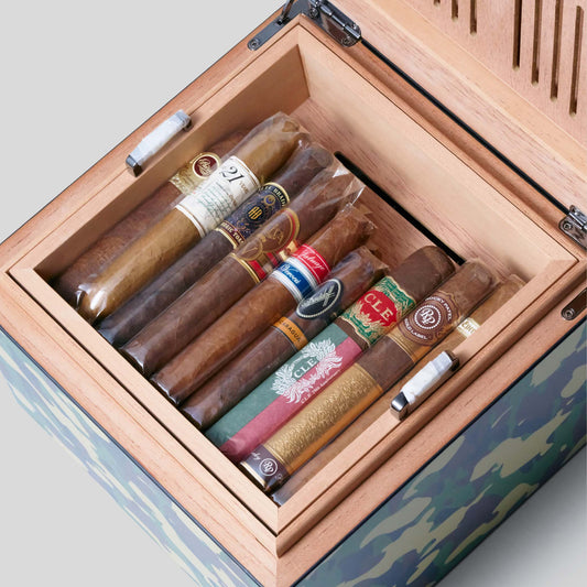 法国都彭迷彩雪茄保湿盒&雪茄组合