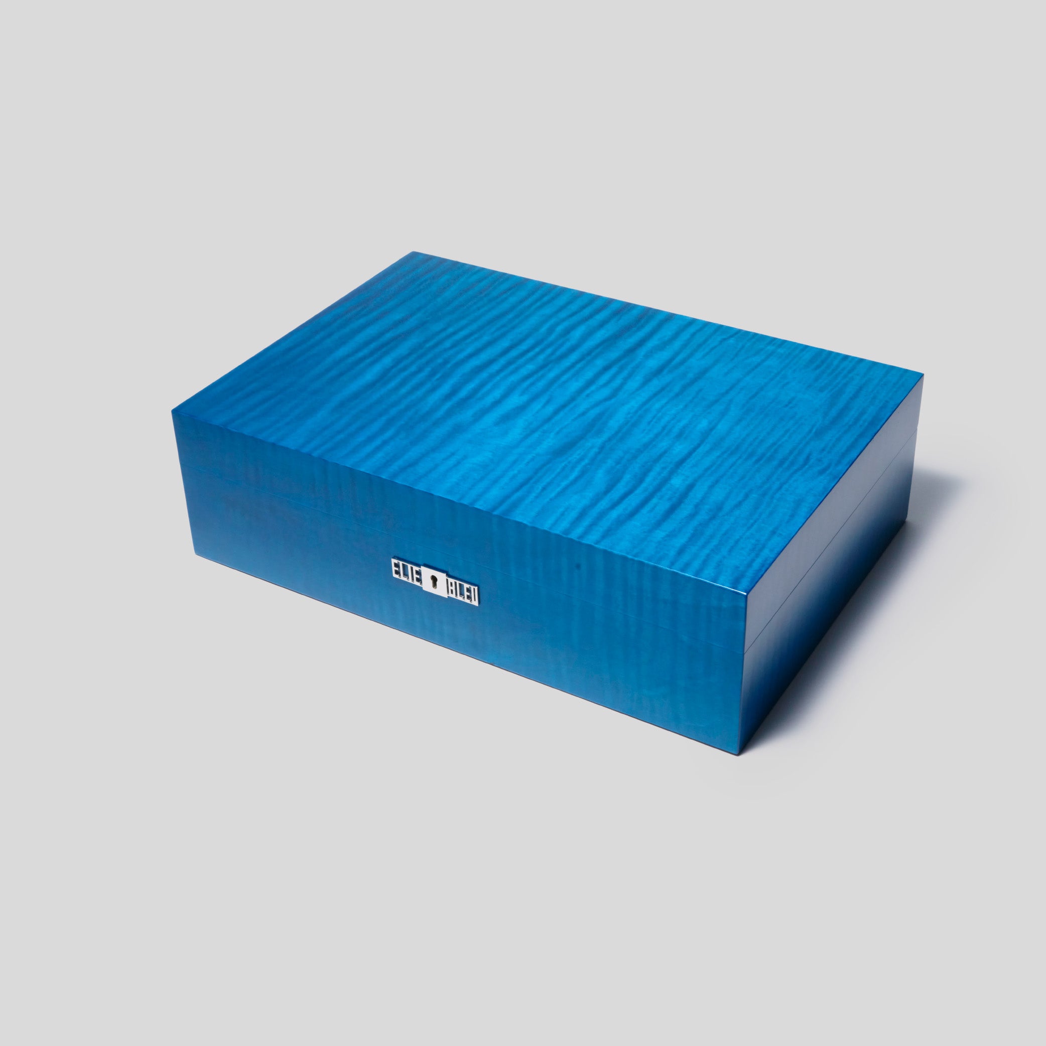 Elie Bleu Fruit Humidor - 110 Cigars (Blue) & Cigar Set