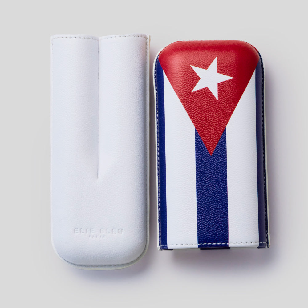 Cigar Case Cuban Flag - 2 Cigars Calibre 27 | Elie Bleu Accessory | Cigar Case  | Migratory HK | 雪茄香港 | Cigar HK
