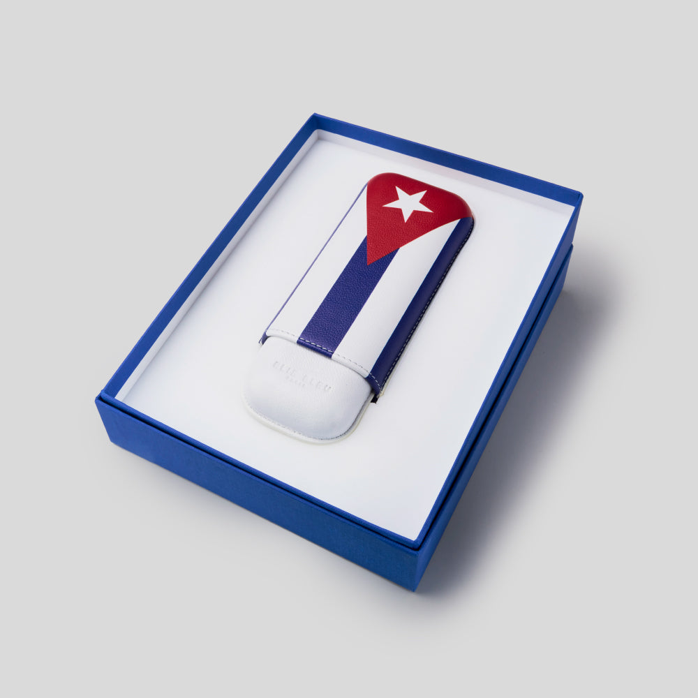 Cigar Case Cuban Flag - 2 Cigars Calibre 27 | Elie Bleu Accessory | Cigar Case  | Migratory HK | 雪茄香港 | Cigar HK