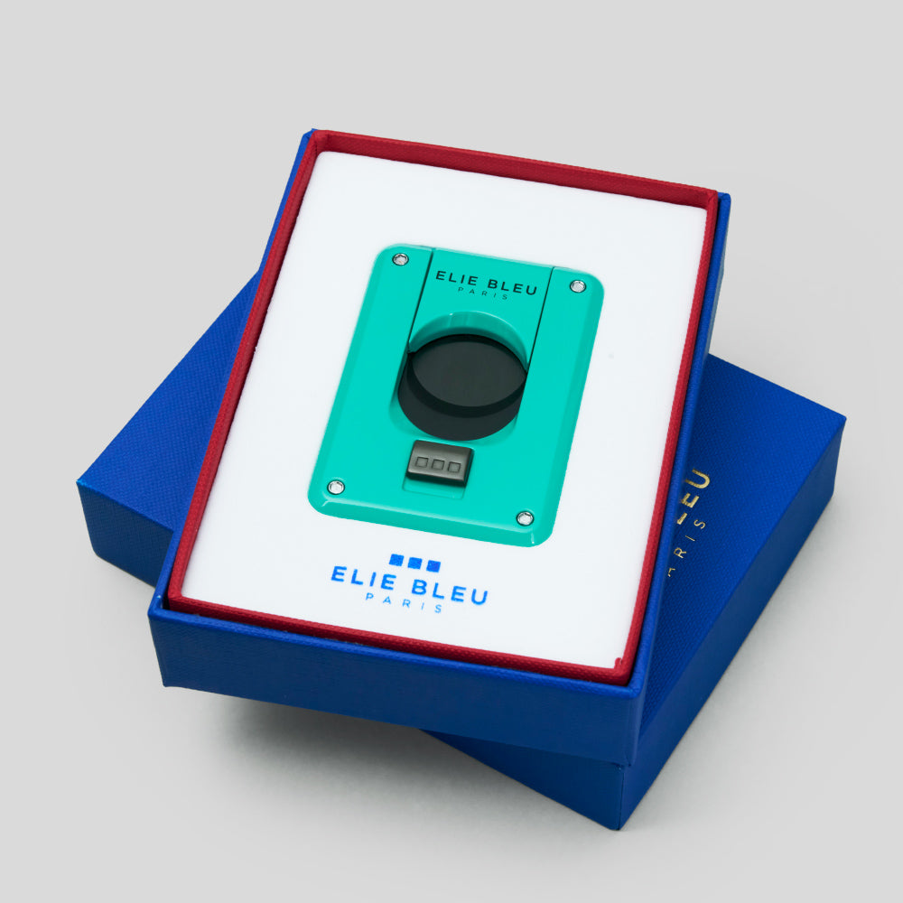C-4 Cigar Cutter Teal W/Black IP Blade | Elie Bleu Accessory | Cigar Cutter  | Migratory HK | 雪茄香港 | Cigar HK