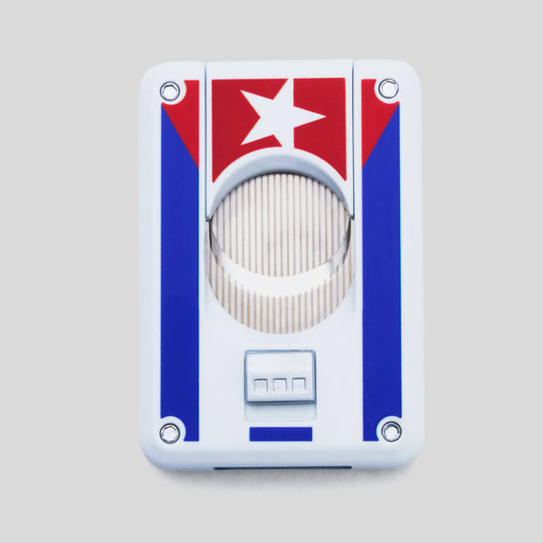 Cigar Cutter - Double Blade Cuban Flag