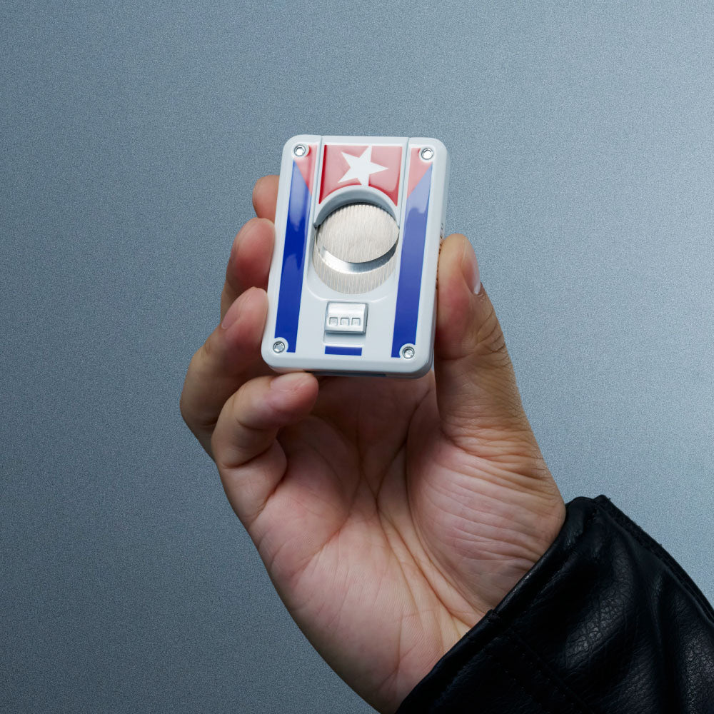 Cigar Cutter - Double Blade Cuban Flag | Elie Bleu Accessory | Cigar Cutter  | Migratory HK | 雪茄香港 | Cigar HK