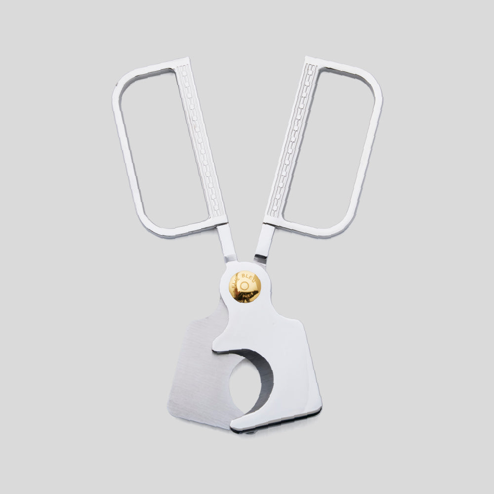 Cigar Scissors Steel Marquetry / Gold Button | Elie Bleu Accessory | Cigar Cutter  | Migratory HK | 雪茄香港 | Cigar HK