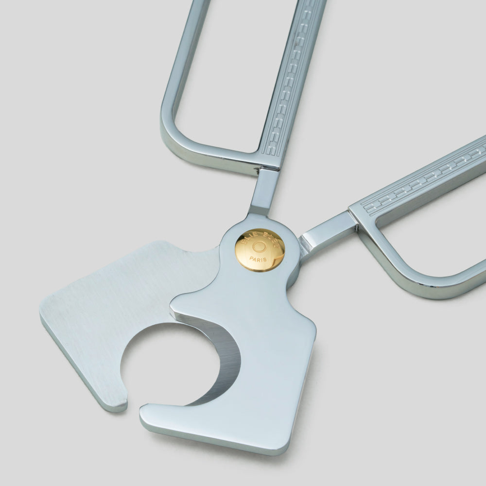 Cigar Scissors Steel Marquetry / Gold Button | Elie Bleu Accessory | Cigar Cutter  | Migratory HK | 雪茄香港 | Cigar HK