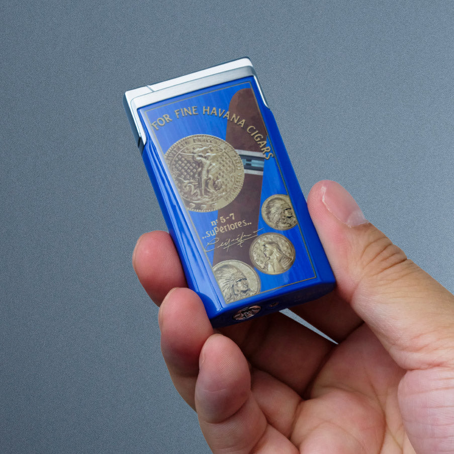 J15 Jet Cigar Lighter Medals Blue | Elie Bleu Accessory | Cigar Lighter  | Migratory HK | 雪茄香港 | Cigar HK