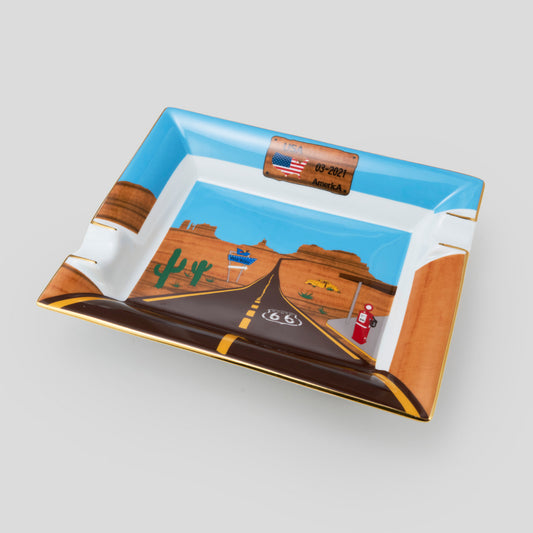 Route 66 Porceiain Cigar Ashtray | Elie Bleu Accessory | Cigar Ashtray  | Migratory HK | 雪茄香港 | Cigar HK