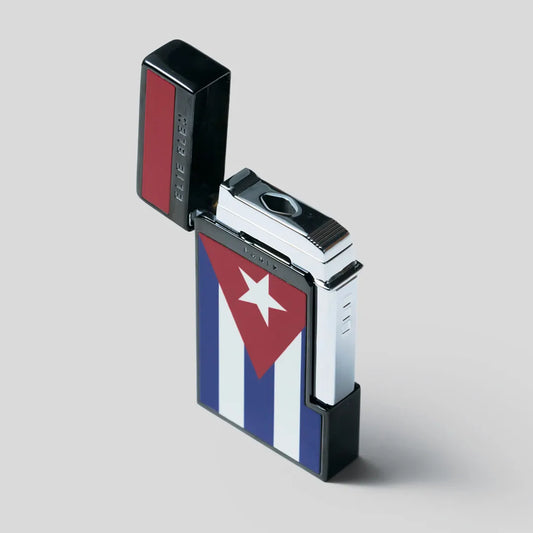 J-14 Jet Flame Ligher Cuban Flag Black IP