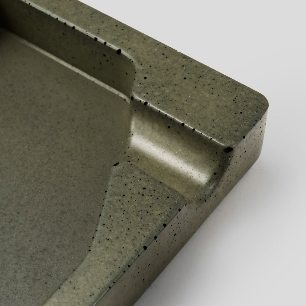 Concrete Ashtray - DYAD OLIVE GREEN | Les Fines Lames Accessory | Migratory HK | 雪茄香港 | Cigar HK
