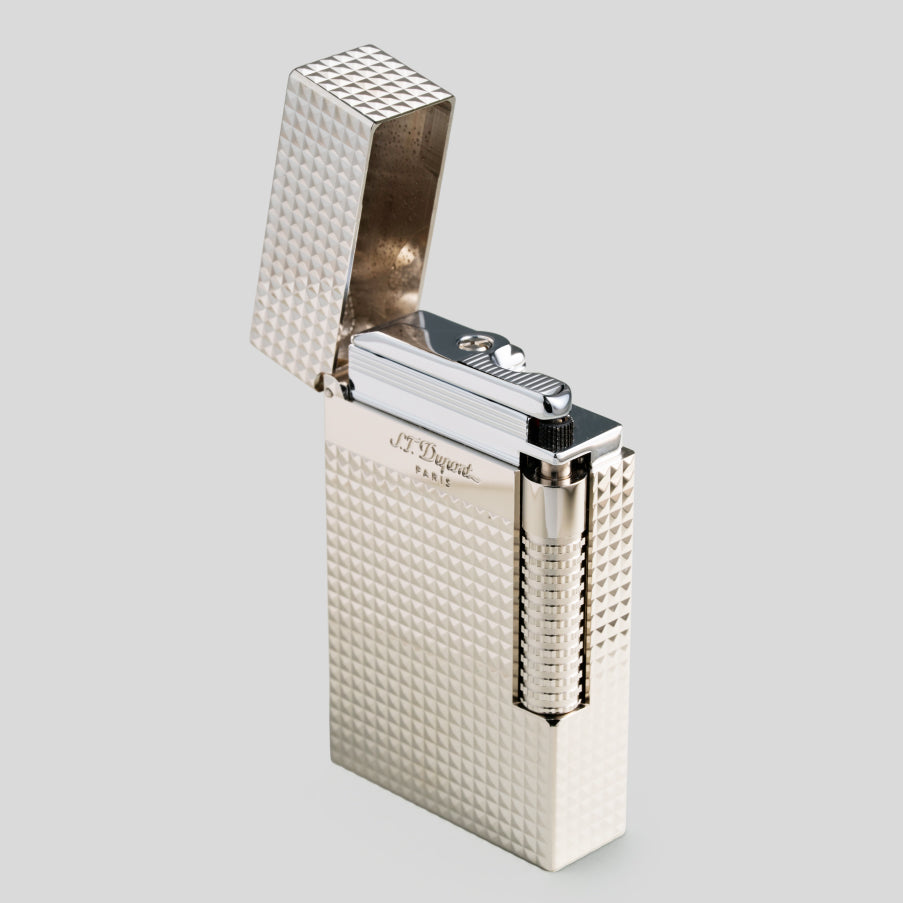Li LE Grand Cling Diamond Head Silver Lighter | S.T. Dupont Accessory | Cigar Lighter | Migratory HK | 雪茄香港 | Cigar HK