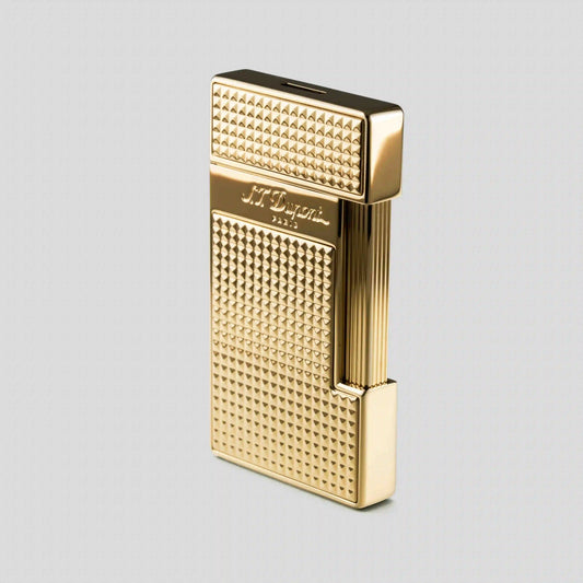 Li Slimmy Diamond Head Golden Cigar Lighter