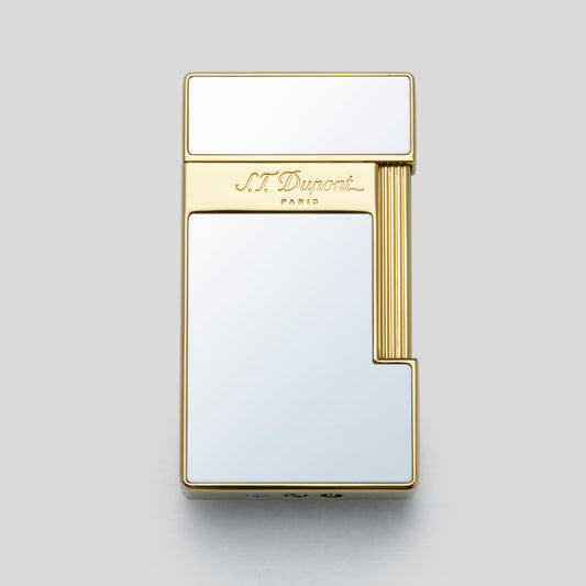 Li Slimmy White Lacquer / Golden Cigar Lighter | S.T. Dupont Accessory | Cigar Lighter | Migratory HK | 雪茄香港 | Cigar HK