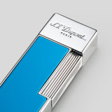 Li Twiggy Lightblue Lacquer / Chrome Cigar Lighter | S.T. Dupont Accessory | Cigar Lighter | Migratory HK | 雪茄香港 | Cigar HK