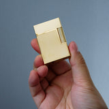 Ligne Line 2 Small Brushed Yellow Gold Lighter