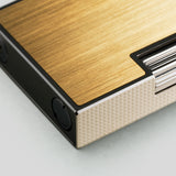 Ligne Line 2 Small Platinum and Brushed Gold Lighter | S.T. Dupont Accessory | Cigar Lighter | Migratory HK | 雪茄香港 | Cigar HK