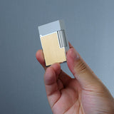 Ligne Line 2 Small Platinum and Brushed Gold Lighter | S.T. Dupont Accessory | Cigar Lighter | Migratory HK | 雪茄香港 | Cigar HK