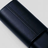 2-Cigar Behike Full Black Leather Case