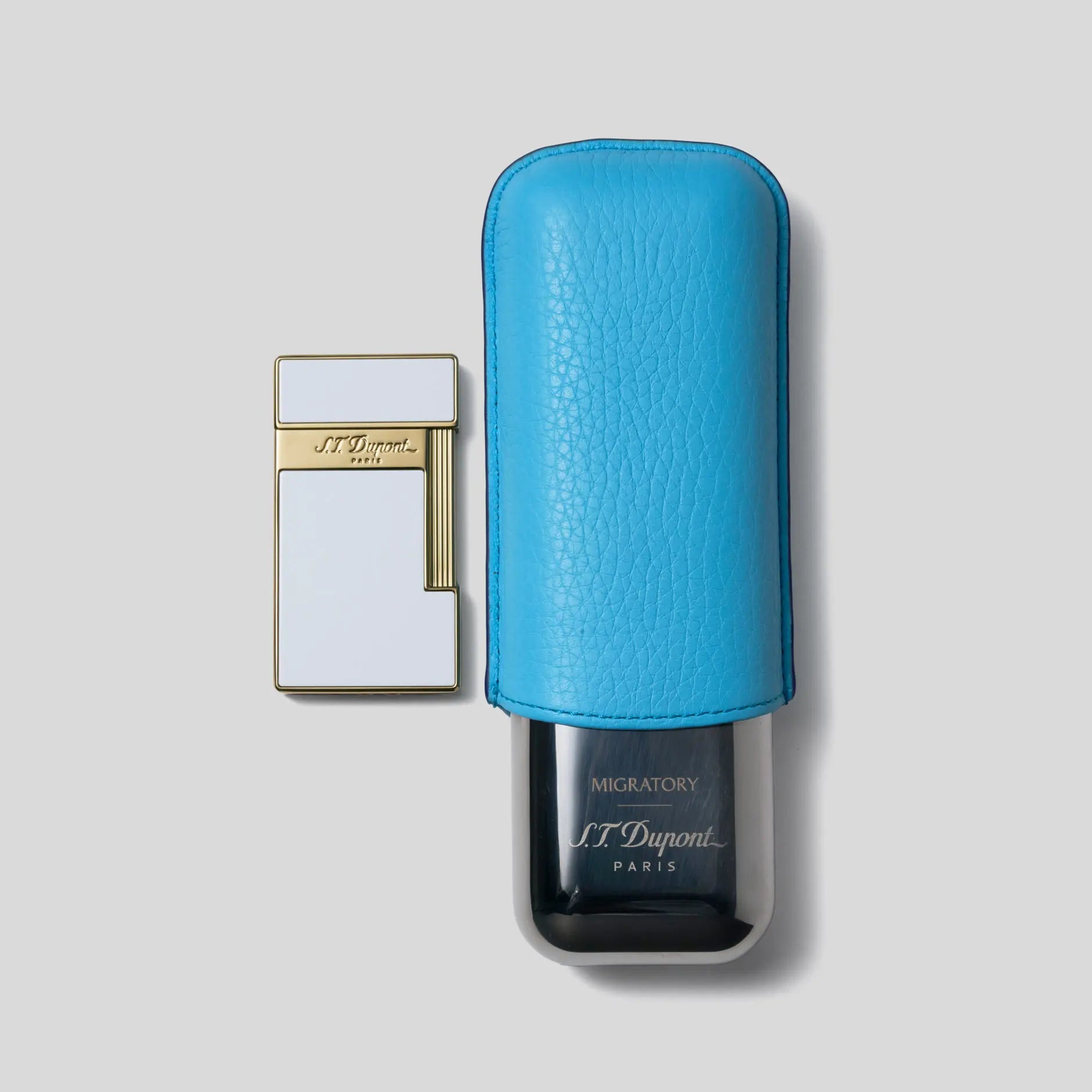 S.T. Dupont White Slimmy Travel Set