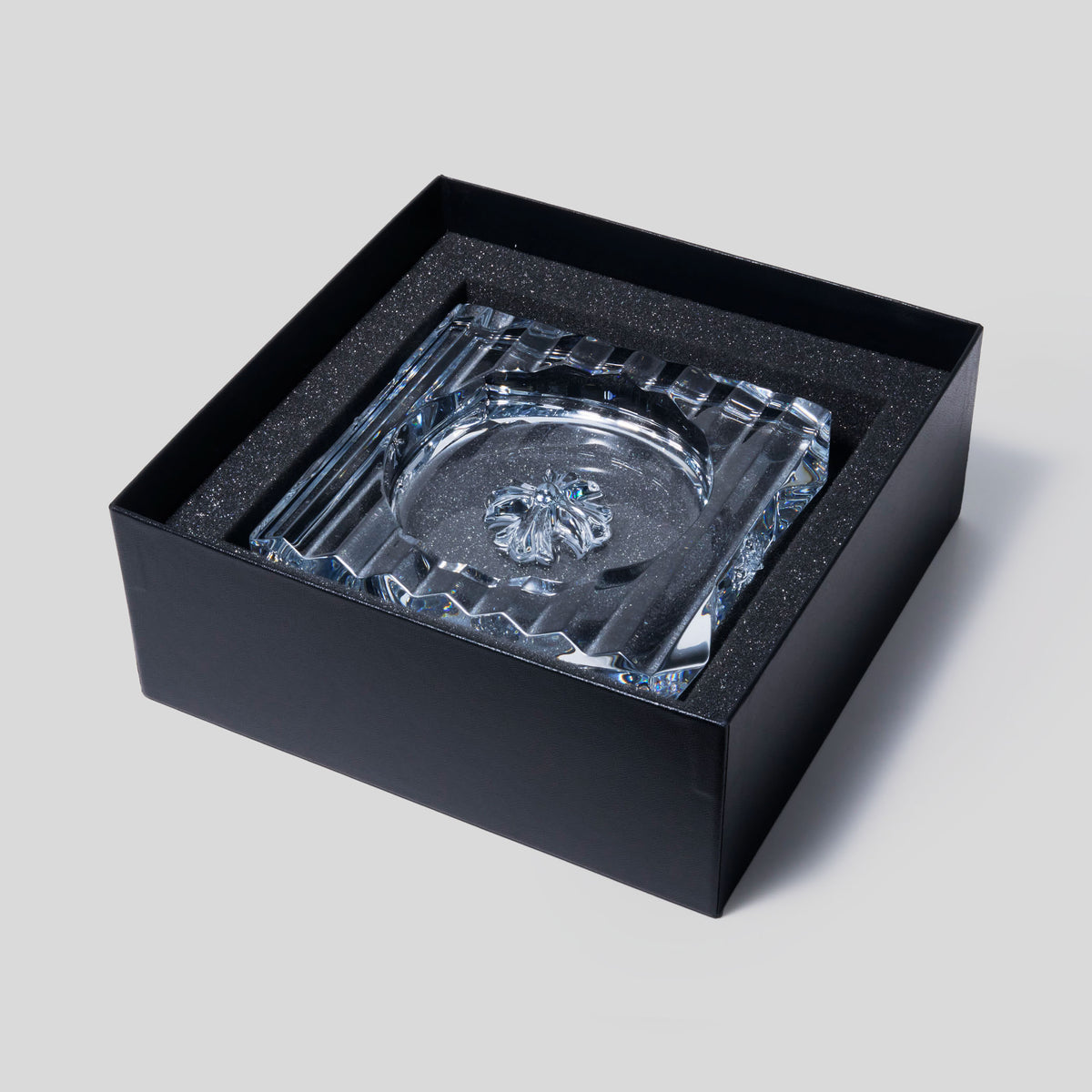 Chrome Hearts x Baccarat crystal ashtray in original packaging